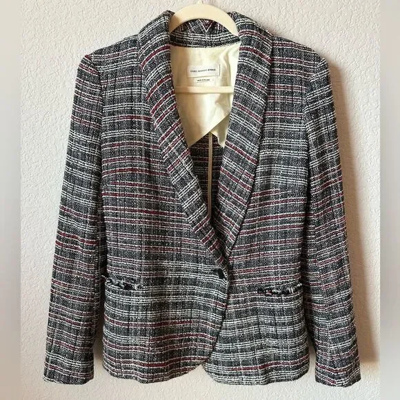 Isabel Marant Etoile Tweed Blazer in Black/Red/White, Size 36 (US S) - Picture 2 of 12